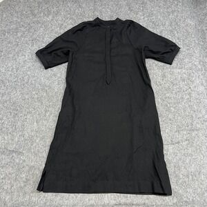 Heidi Merrick Dress Womens Medium Black Shift Mock Neck Made Los Angeles